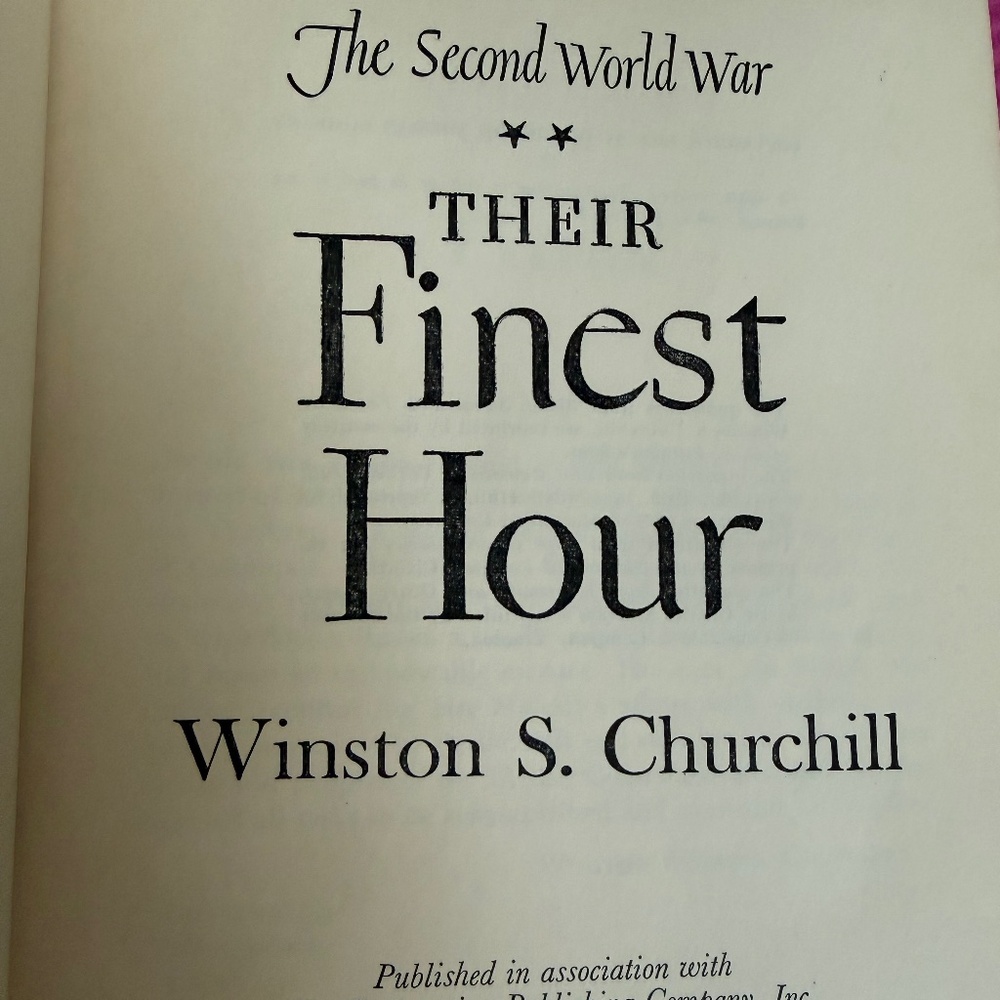 THEIR FINEST HOUR BY WINSTON CHURCHILL